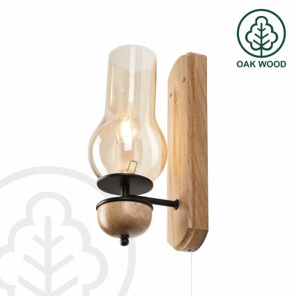 Brilagi - LED Wandlamp COTTAGE 1xE14/40W/230V eiken/bruin