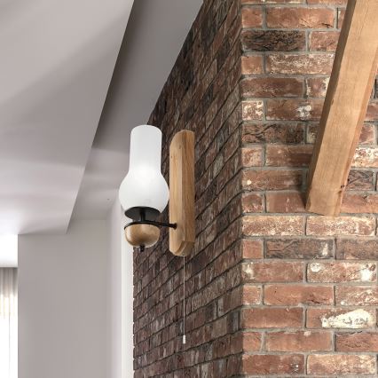 Brilagi - LED Wandlamp COTTAGE 1xE14/40W/230V eiken/wit