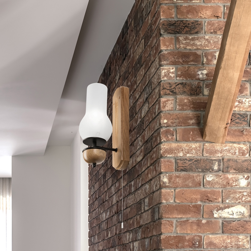 Brilagi - LED Wandlamp COTTAGE 1xE14/40W/230V eiken/wit