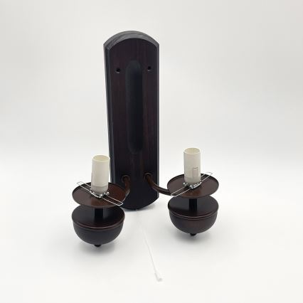 Brilagi - LED Wandlamp COTTAGE 2xE14/40W/230V beuken/bruin