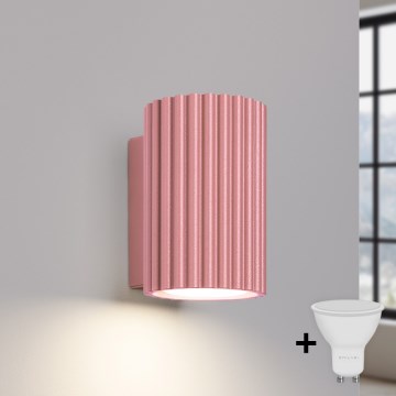 Brilagi - LED-wandlamp CRESTO 1x GU10/10W/230V 10 cm roze