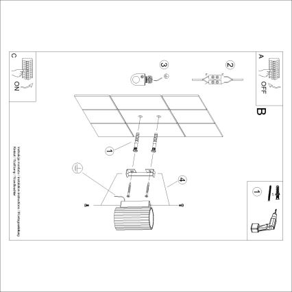 Brilagi - LED-wandlamp CRESTO 1xGU10/10W/230V 10 cm rood