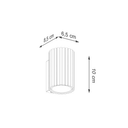 Brilagi - LED-wandlamp CRESTO 1xGU10/10W/230V 10 cm wit