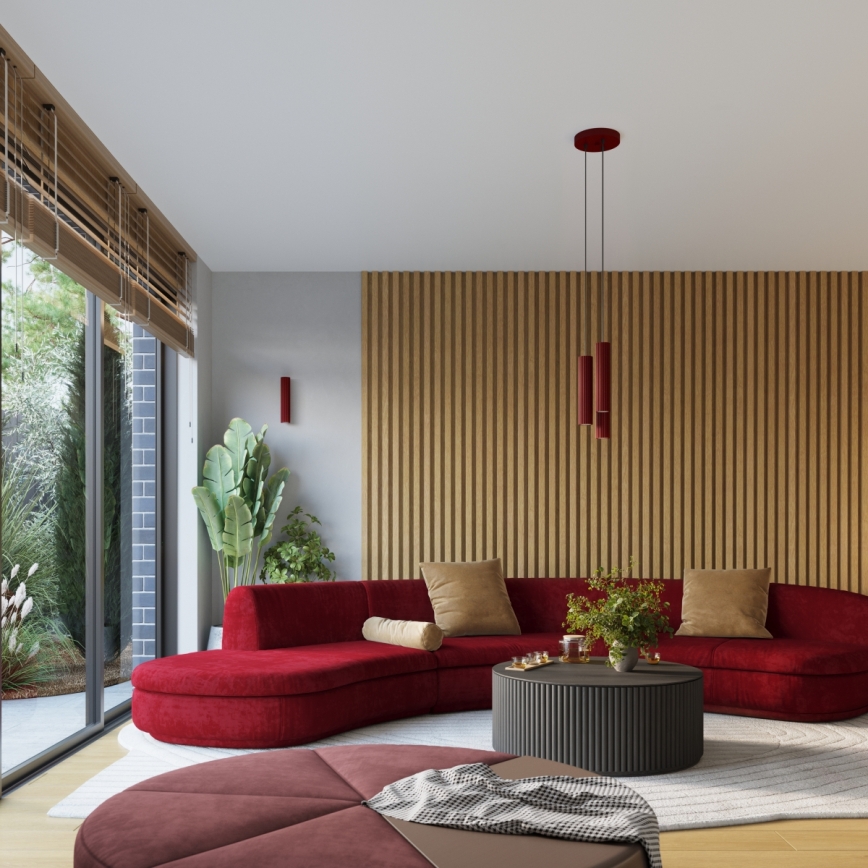 Brilagi - LED wandlamp CRESTO 2x GU10/10W/230V 30 cm bordeaux