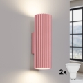 Brilagi - LED-wandlamp CRESTO 2xGU10/10W/230V 20 cm roze
