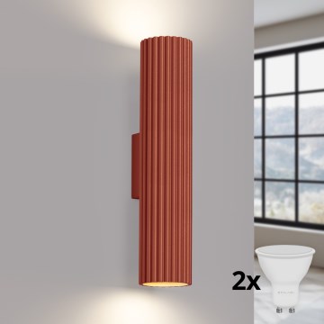 BRILAGI - LED wandlamp CRESTO 2xGU10/10W/230V 30 cm oranje