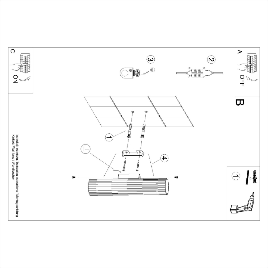 Brilagi - LED-wandlamp CRESTO 2xGU10/10W/230V 30 cm wit