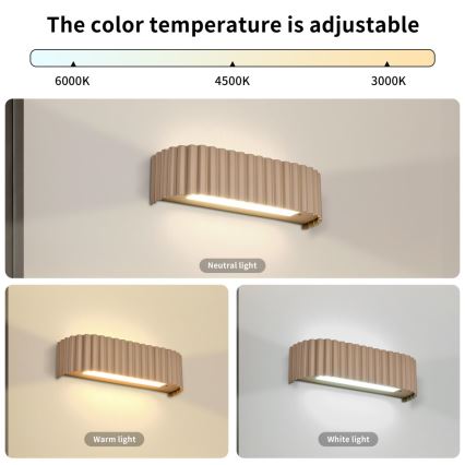 BRILAGI - LED-wandlamp FALCON MODERN LED/10W/230V 30 cm 3000/4500/6000K beige