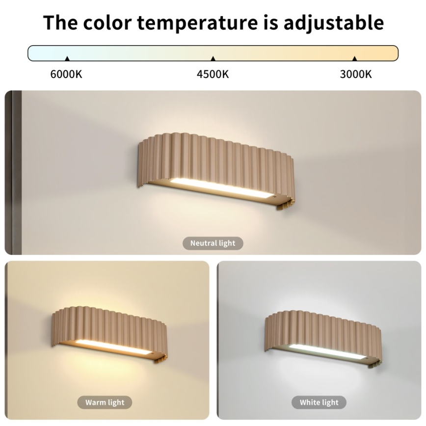 BRILAGI - LED-wandlamp FALCON MODERN LED/10W/230V 30 cm 3000/4500/6000K beige