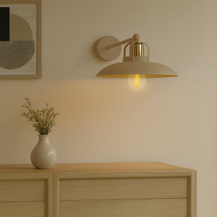 Brilagi - LED Wandlamp FLAMENGO 1xE27/60W/230V beige