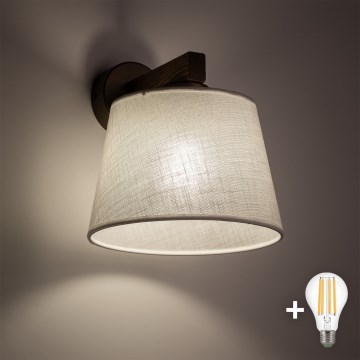 BRILAGI - LED wandlamp LATTE 1xE27/15W/230V grenen/wit