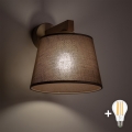 BRILAGI - LED Wandlamp LATTE SABIA 1xE27/15W/230V grenen/bruin