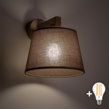 BRILAGI - LED Wandlamp LATTE SABIA 1xE27/15W/230V grenen/bruin