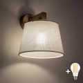 BRILAGI - LED-wandlamp LATTE SABIA 1xE27/15W/230V grenen/wit