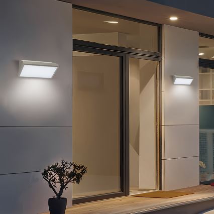 Brilagi - LED Wandlamp voor buiten met sensor TRIANGLE LED/20W/230V grijs IP65