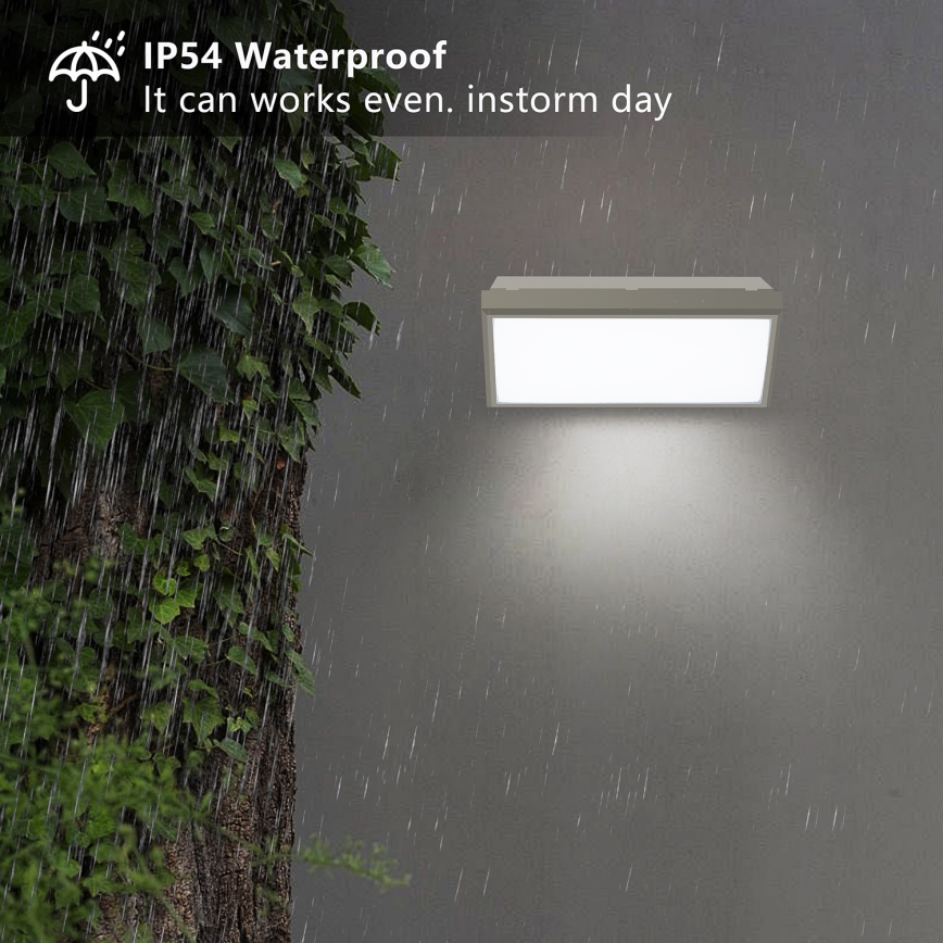 Brilagi - LED Wandlamp voor buiten met sensor TRIANGLE LED/20W/230V grijs IP65