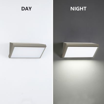 Brilagi - LED Wandlamp voor buiten met sensor TRIANGLE LED/20W/230V grijs IP65
