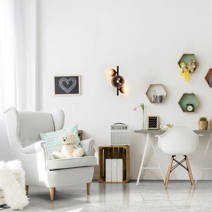 Brilagi - LED-wandlamp MILLA 3xG9/3W/230V bruin/rookbruin