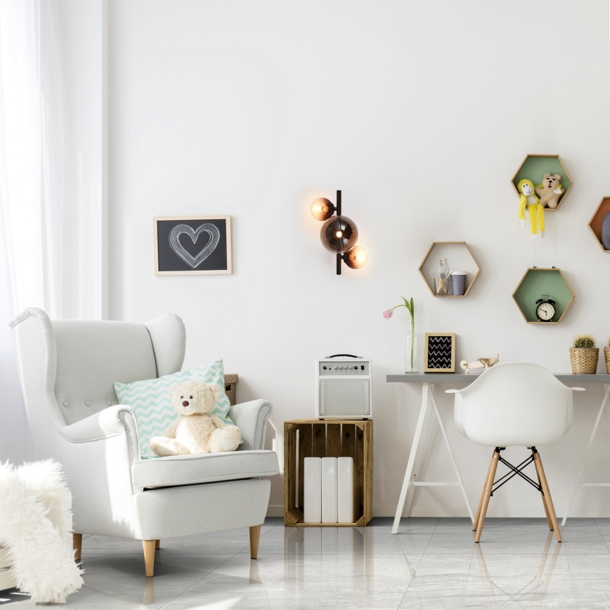 Brilagi - LED-wandlamp MILLA 3xG9/3W/230V bruin/rookbruin