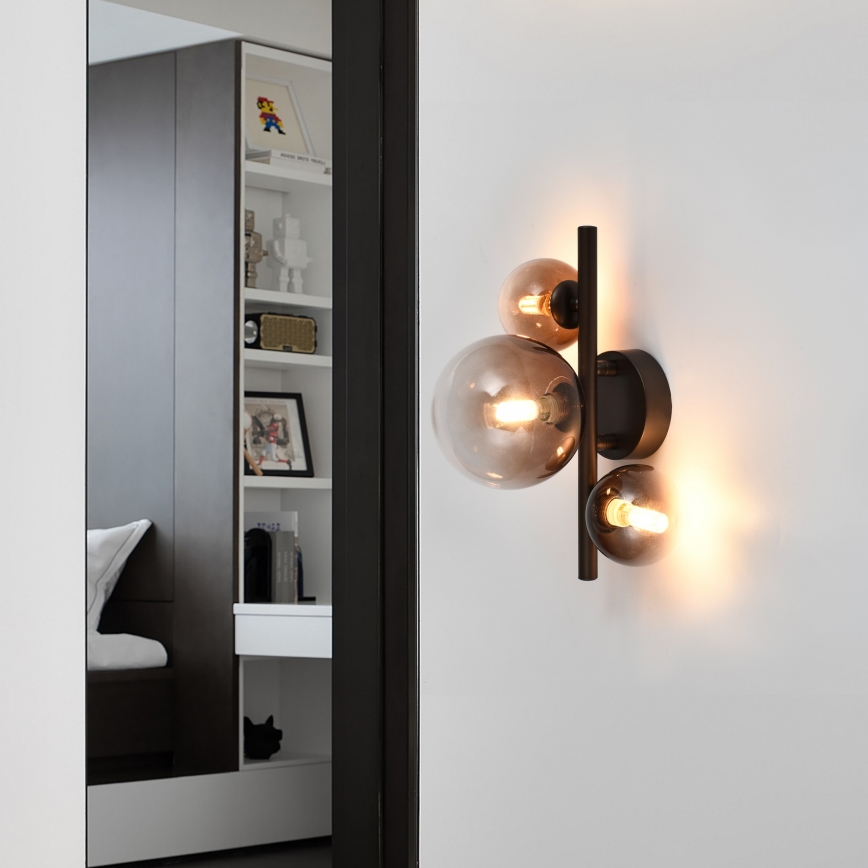 Brilagi - LED-wandlamp MILLA 3xG9/3W/230V bruin/rookbruin