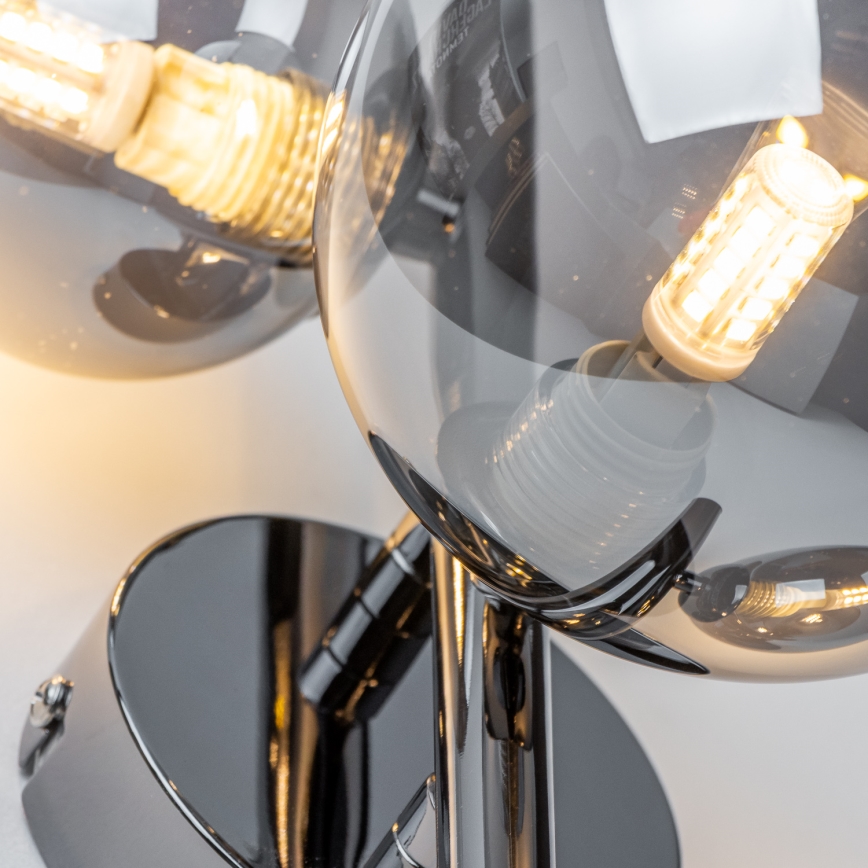 Brilagi - LED-wandlamp MILLA 3xG9/3W/230V zwart chroom/gerookt glas