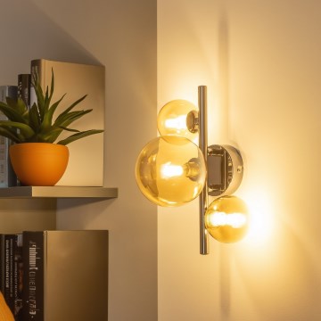 Brilagi - LED-wandlamp MILLA 3xG9/3W/230V zwart chroom/goud