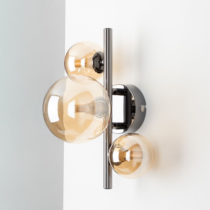 Brilagi - LED-wandlamp MILLA 3xG9/3W/230V zwart chroom/goud