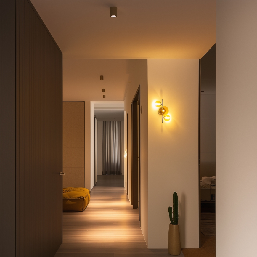 Brilagi - LED-wandlamp MILLA 3xG9/3W/230V zwart chroom/goud