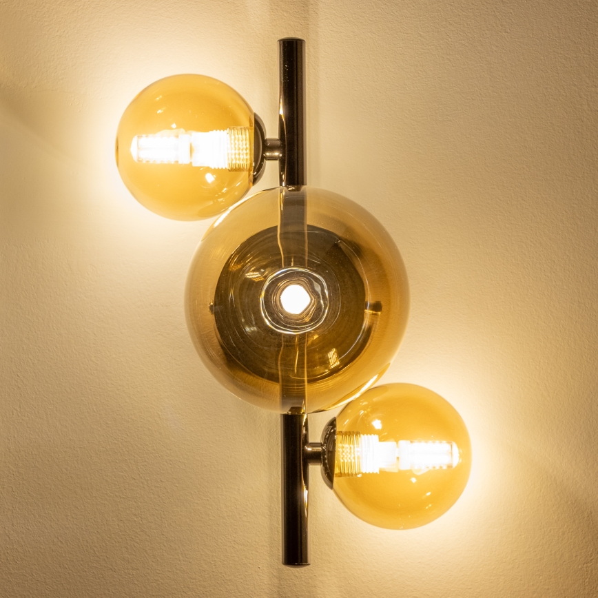 Brilagi - LED-wandlamp MILLA 3xG9/3W/230V zwart chroom/goud