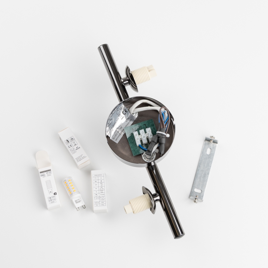 Brilagi - LED-wandlamp MILLA 3xG9/3W/230V zwart chroom/goud