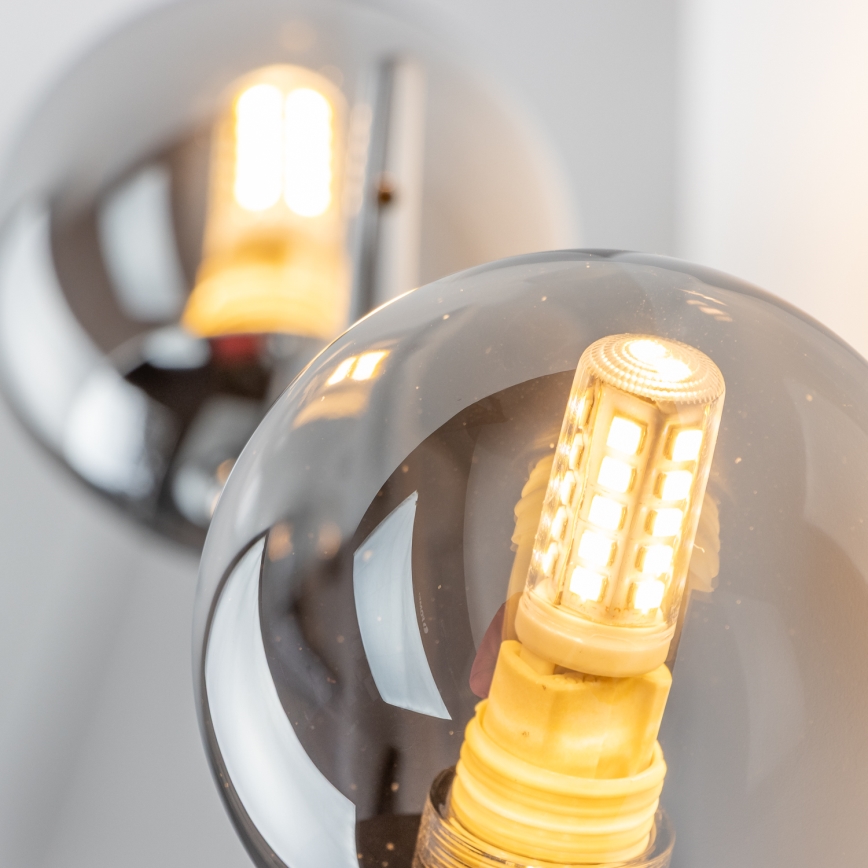 Brilagi - LED-wandlamp MISTEL 3xG9/3W/230V zwart chroom/rookglas