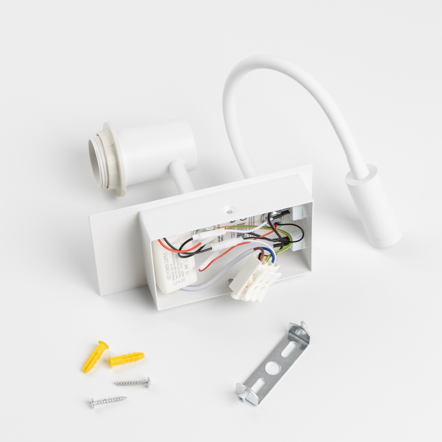 Brilagi - LED Flexibele wandlamp NUBILA 1xE27/25W/230V + LED/3W wit/crème