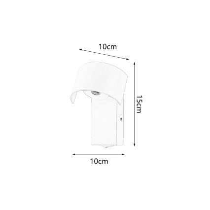Brilagi - LED Wandlamp VASTO LED/3W/230V geel