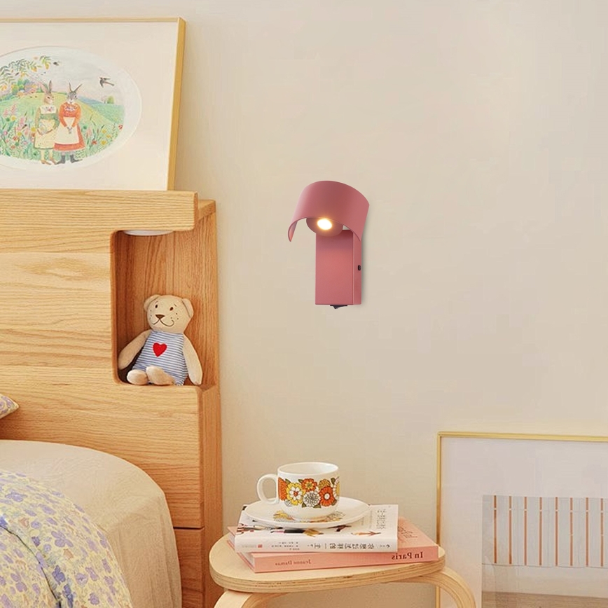 Brilagi - LED wandlamp VASTO LED/3W/230V roze