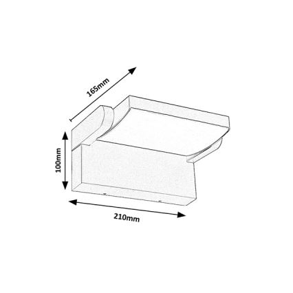 Brilagi - LED Wandlamp voor buiten ANKLE LED/18W/230V 3000K IP65 antraciet