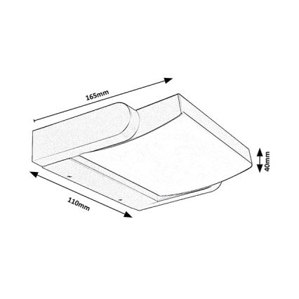 Brilagi - LED Wandlamp voor buiten ANKLE LED/18W/230V 4000K IP65 antraciet
