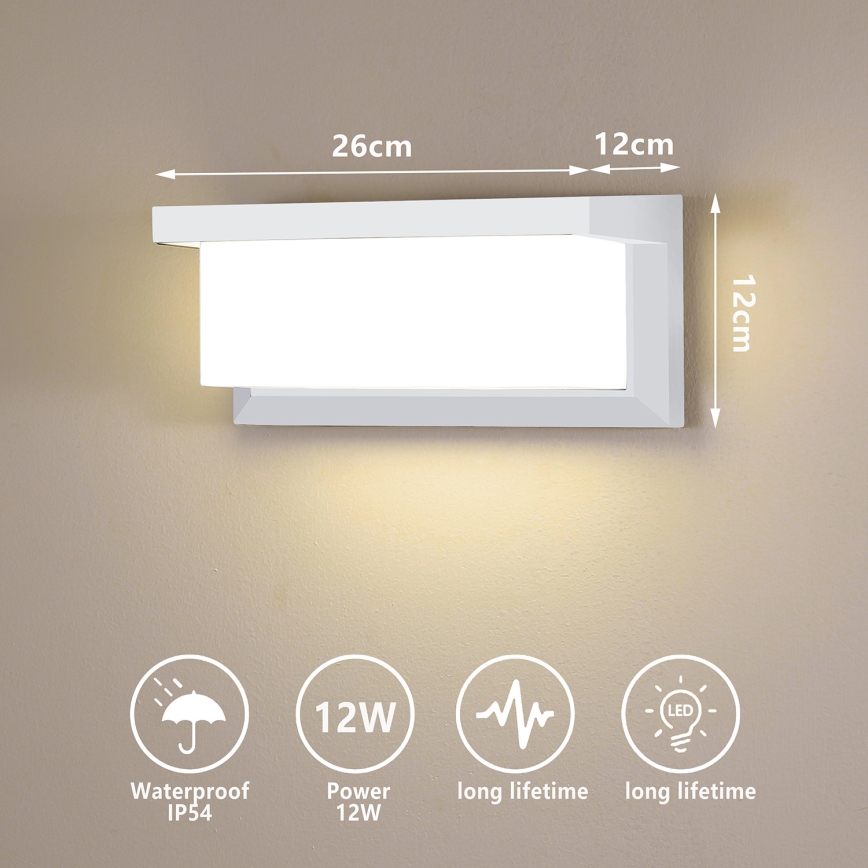 Brilagi - LED Wandlamp voor buiten BRICKY LED/12W/230V wit IP54