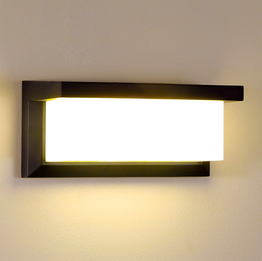 Brilagi - LED Wandlamp voor buiten BRICKY LED/12W/230V zwart IP54