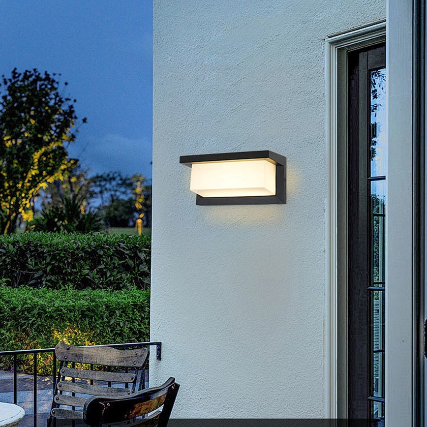 Brilagi - LED Wandlamp voor buiten BRICKY LED/12W/230V zwart IP54