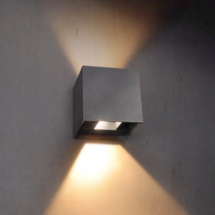 Brilagi - LED Wandlamp voor buiten CUBE LED/6W/230V antraciet IP54
