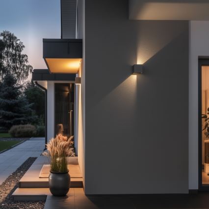 Brilagi - LED Wandlamp voor buiten CUBE LED/6W/230V grijs IP54