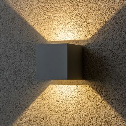 Brilagi - LED Wandlamp voor buiten CUBE LED/6W/230V grijs IP54