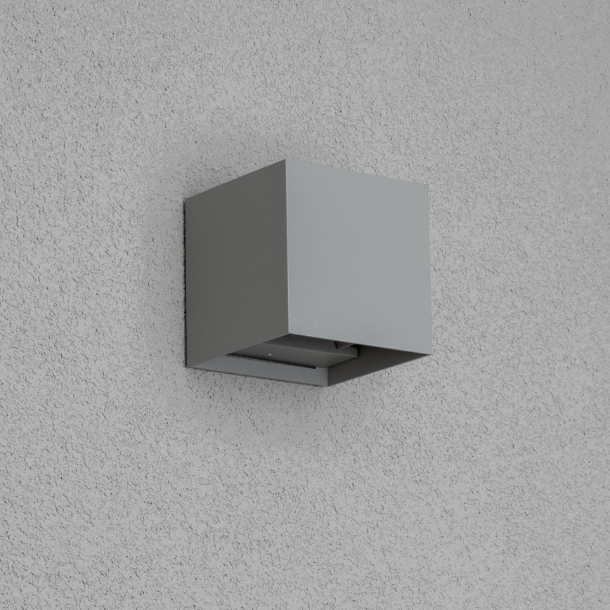Brilagi - LED Wandlamp voor buiten CUBE LED/6W/230V grijs IP54