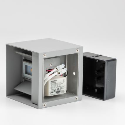 Brilagi - LED Wandlamp voor buiten CUBE LED/6W/230V grijs IP54