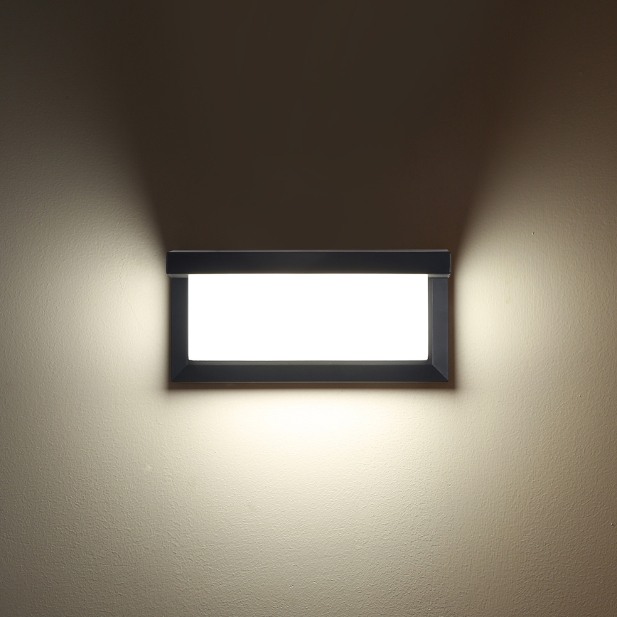 Brilagi - LED Wandlamp voor buiten met sensor BRICKY LED/12W/230V antraciet IP54