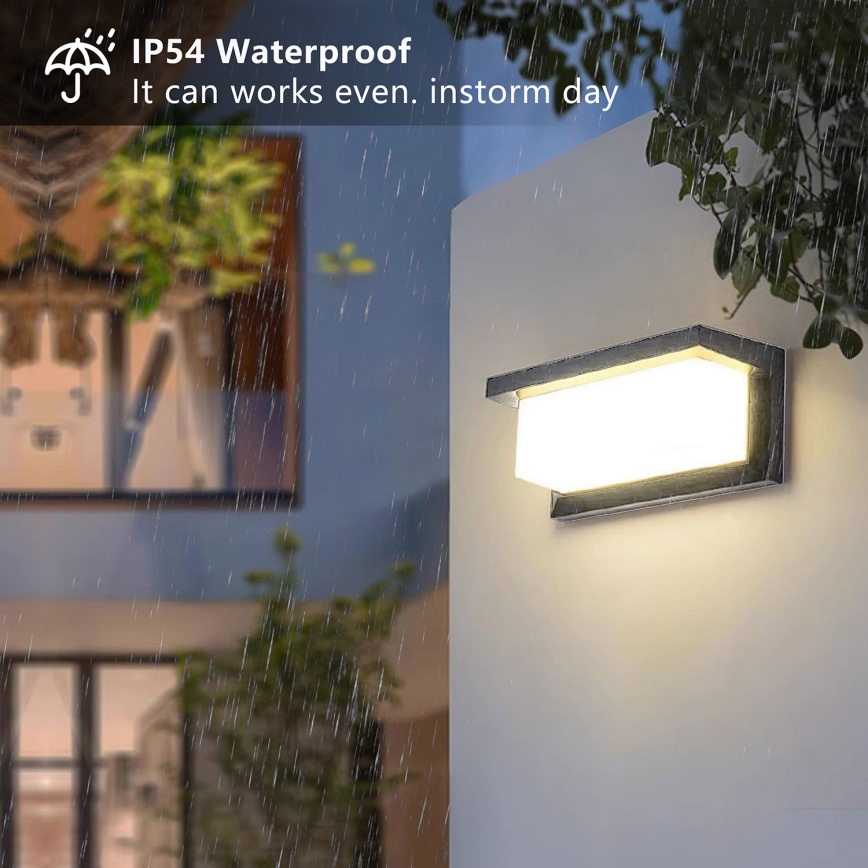 Brilagi - LED Wandlamp voor buiten met sensor BRICKY LED/12W/230V antraciet IP54