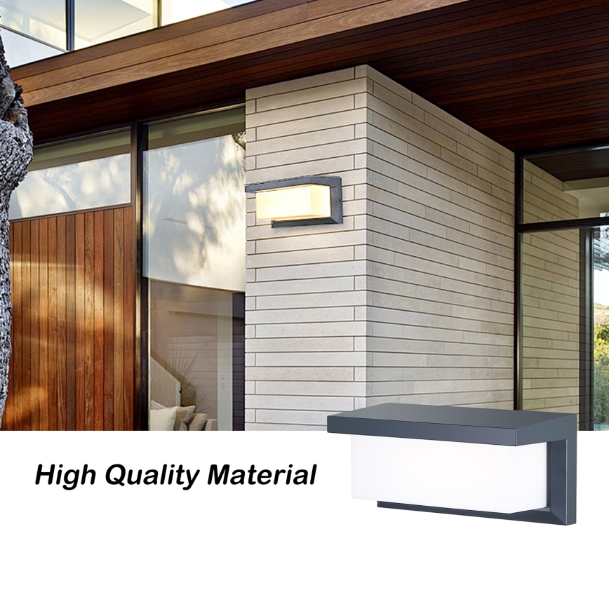Brilagi - LED Wandlamp voor buiten met sensor BRICKY LED/12W/230V antraciet IP54