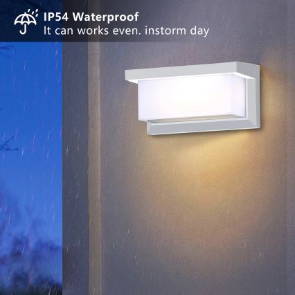 Brilagi - LED Wandlamp voor buiten met sensor BRICKY LED/12W/230V wit IP54