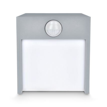 Brilagi - LED Wandlamp voor buiten met sensor TERNI LED/12W/230V grijs IP44