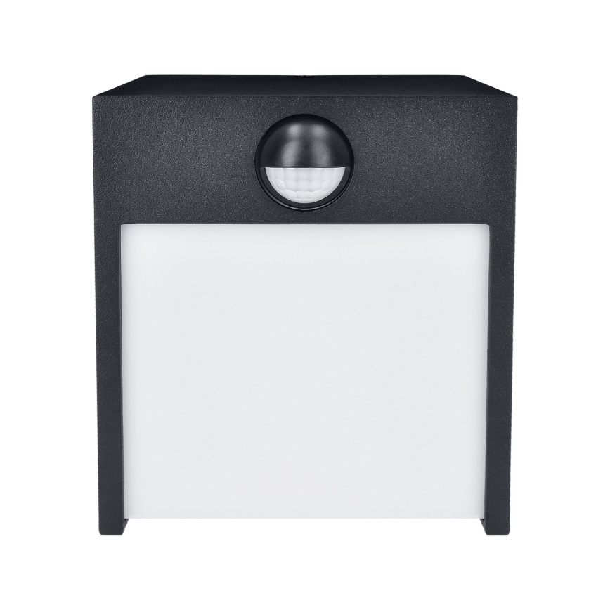 Brilagi - LED Wandlamp voor buiten met sensor TERNI LED/12W/230V zwart IP44